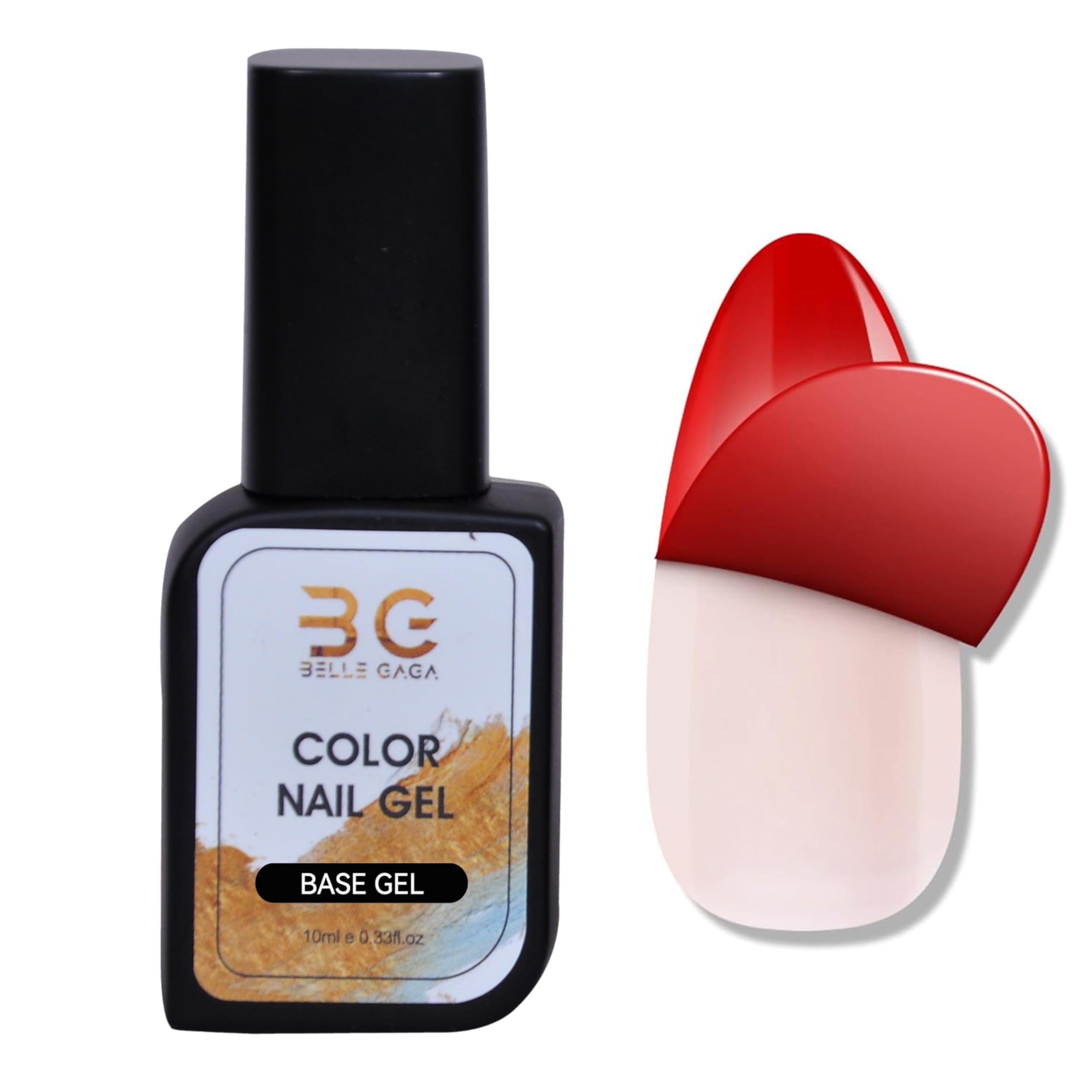 BELLE GAGA® Peel Off Base Gel, 10ml Peelable Base Gel Coat for Gel Polish, Peelable Clear Foundation for Use with U V LED Nail Lamp, Nail Practice UV Nail Lamp Required Perfect for Beginners-image-34