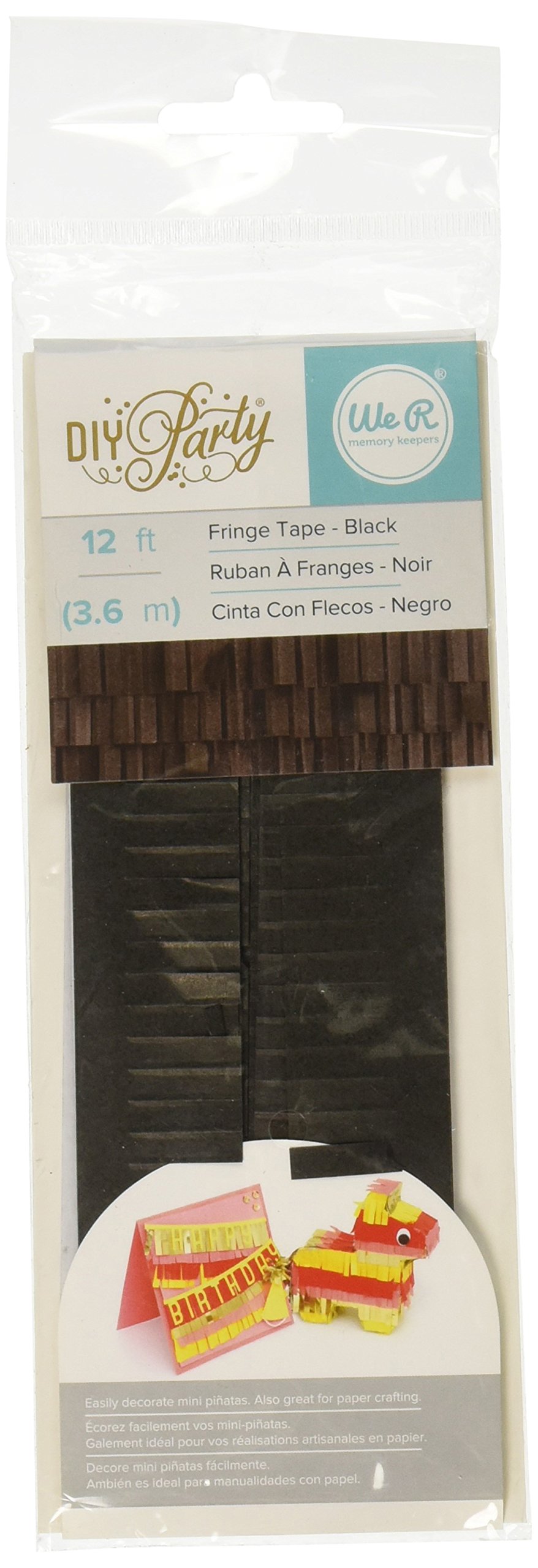 Bande frange noir We R Memory Keepers 12 pouces pour deco