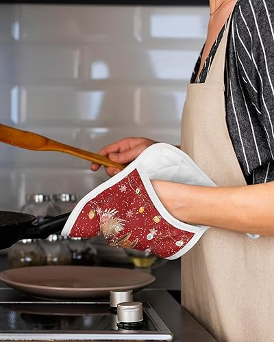 Miniatura 5 de Country Squirrel - Juego de 2 soportes para ollas para cocina, antideslizante y aislante de calor, juego de agarraderas de tela de toalla con