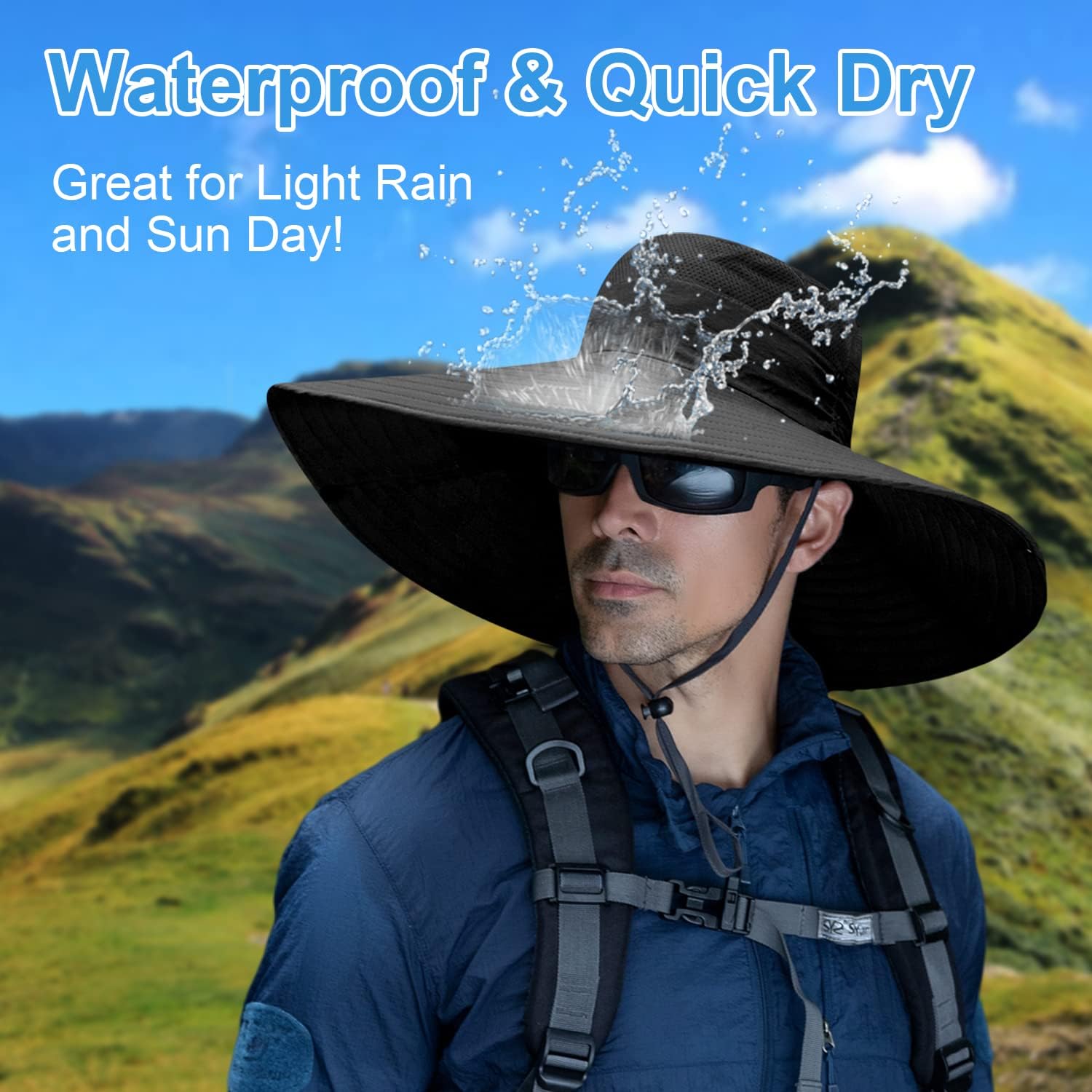 6" Wide Brim Sun Protection Hat Outdoor Unisex Bucket Hats for Hiking Beach Fishing Safari Garden Lawn Yard Work Kayaking - Image 4