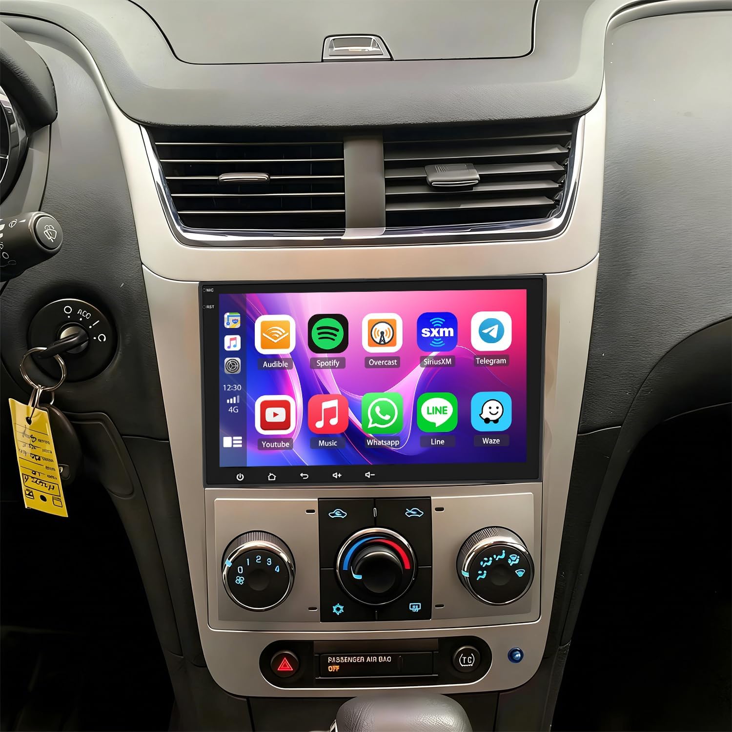 Surakey Android Double Din Car Stereo for Chevrolet Malibu 2008-2012 8" Touch Screen Head Unit Car Radio with Carplay Android Auto GPS Navigation Bluetooth WiFi FM RDS DSP SWC