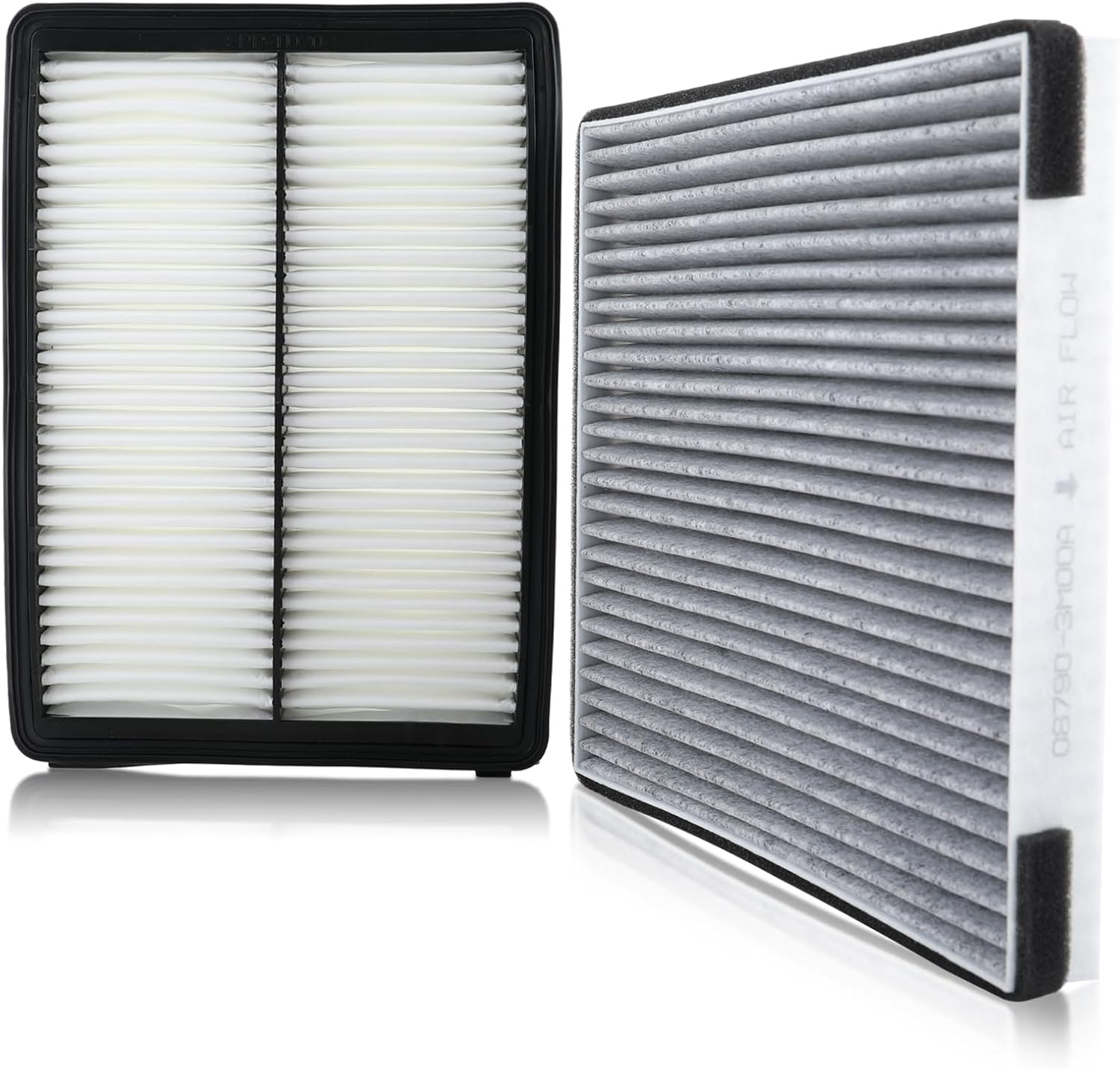 MOTOALL Engine Air Filter & Cabin Air Filter Combo Set Replaces# 28113-A9100 08790-3M000A Fit for Kia Telluride for Hyundai Santa Fe 2019-2024