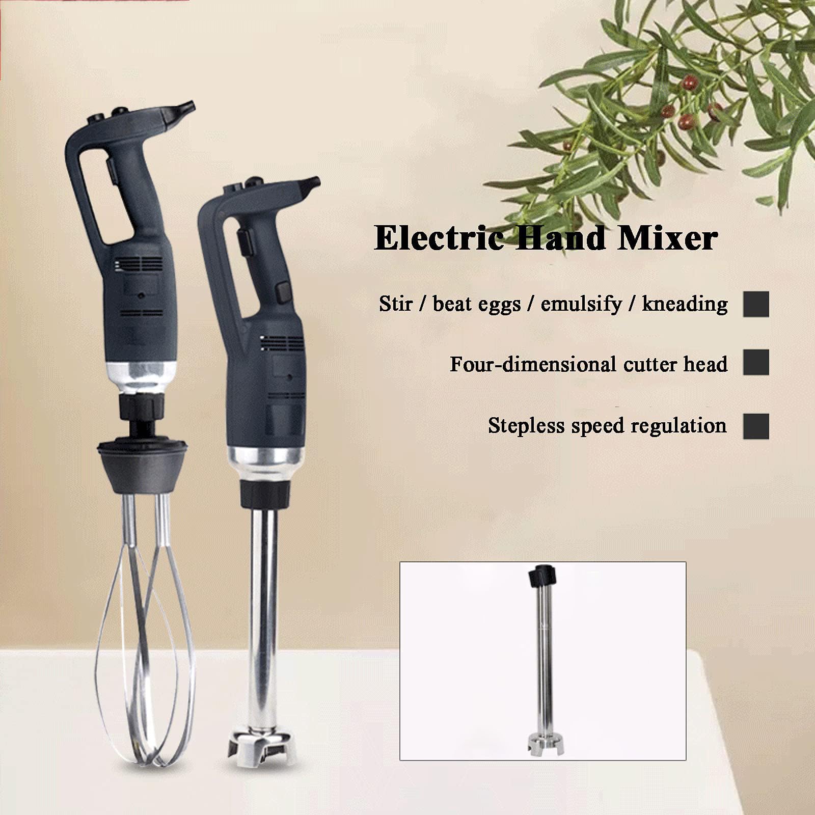 Hand Blender Stick Immersion Mixer, Frullatore a Immersione Professionale con Controllo Continuo della velocità, Funzionamento a Un Pulsante, Frullatore Elettrico per P 35cm Whisk + 25cm Mixing Blade