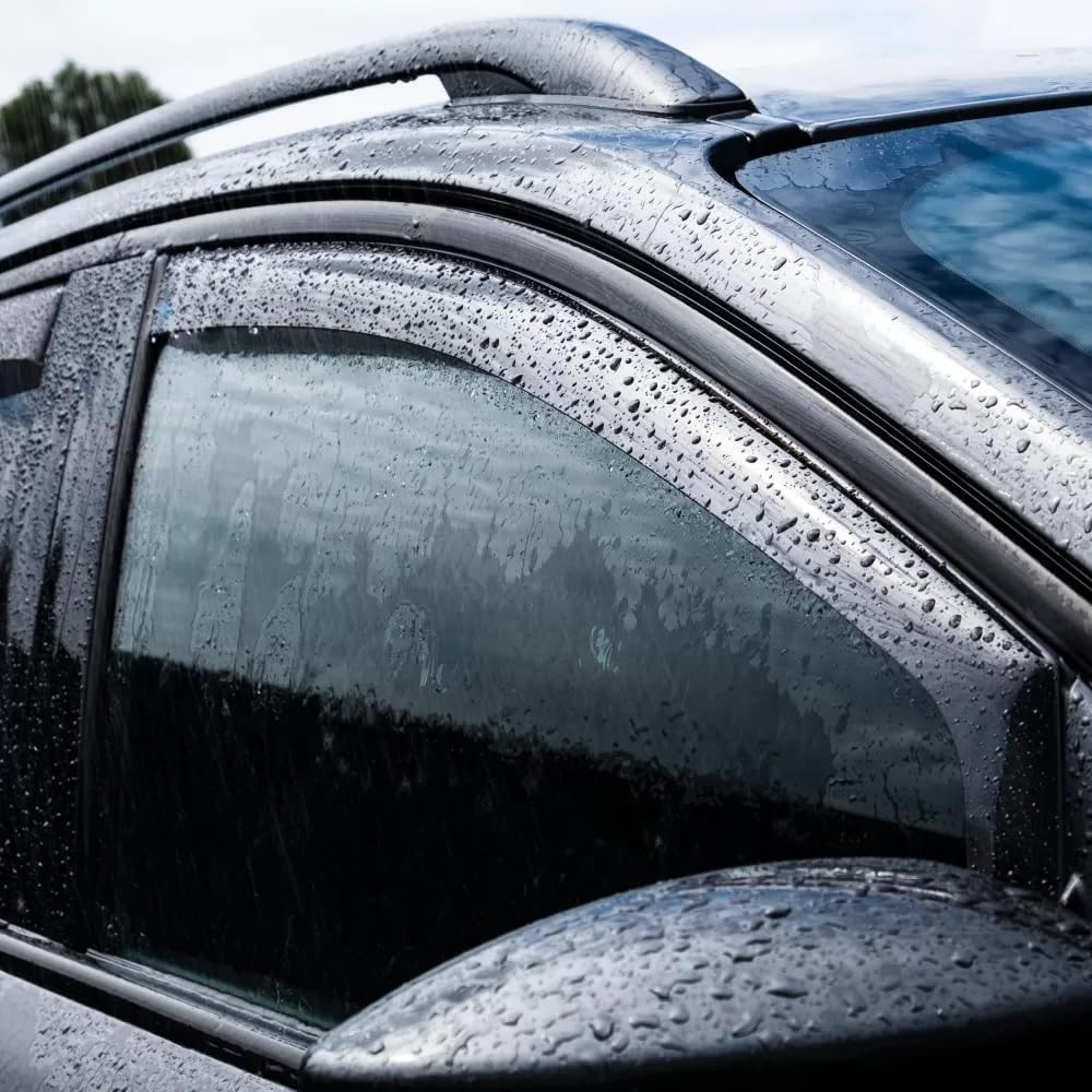 Kit 4 Deflettori Aria Nero Fumé Trasparento Antivento per Finestrini Laterali Anteriori e Posteriori Compatibile con VW T-Cross 2019-2025
