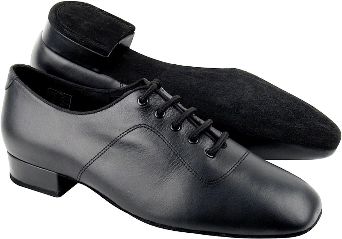 Very Fine Dance Shoes Men's Salsa Ballroom Tango Latin Dance Shoes CD1417 Bundle with Dance Shoe Wire Brush Heel 1"