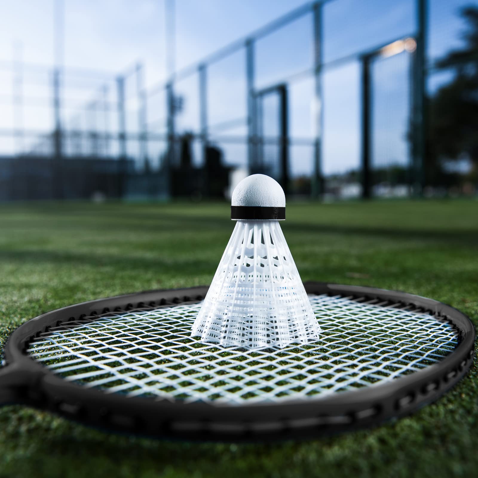 Set di 2 racchette da badminton in carbonio in alluminio con volani da badminton e borsa per il trasporto
