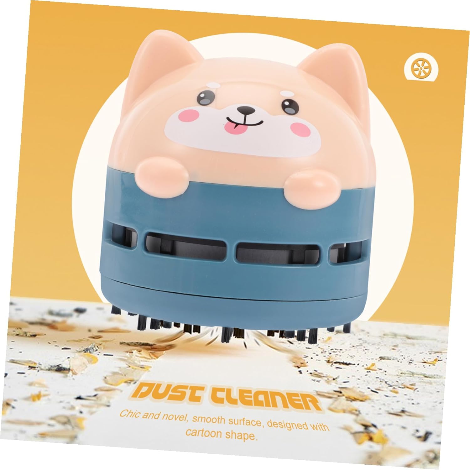 Mini Portable Cat-Shaped Desktop Vacuum Cleaner USB Rechargeable Dust Cleaner for Office and Home, Creative Green Mini Vacuum for Desk and Keyboard Cleaning