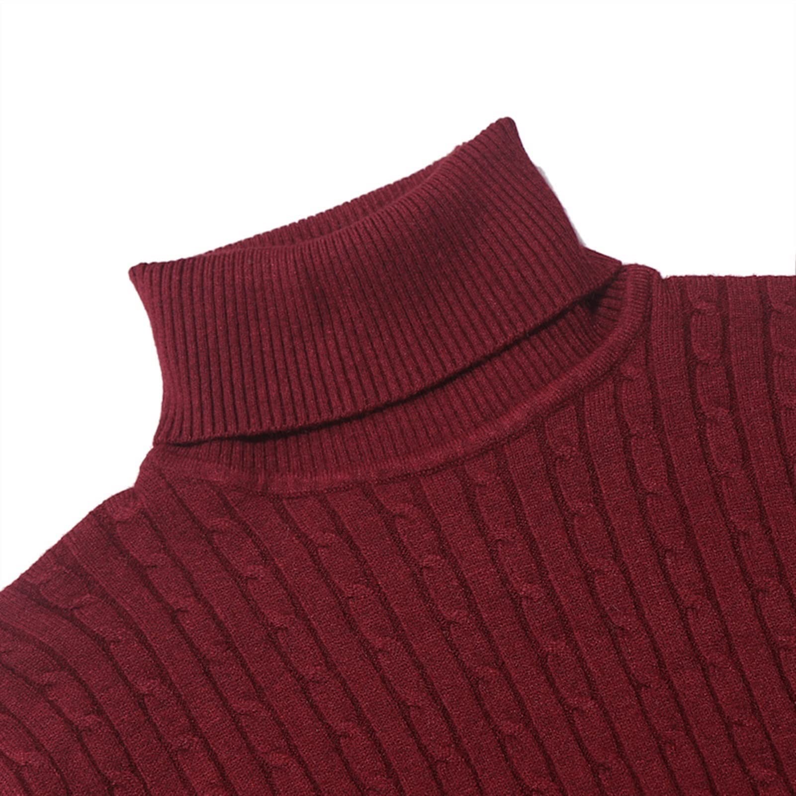 Świąteczny sweter miękki dzianinowy męski dopasowany golf sweter na co dzień pulower sweter podstawowy dzianinowy sweter dżentelmen na zewnątrz sweter (kolor: Czarny, rozmiar: Średni)