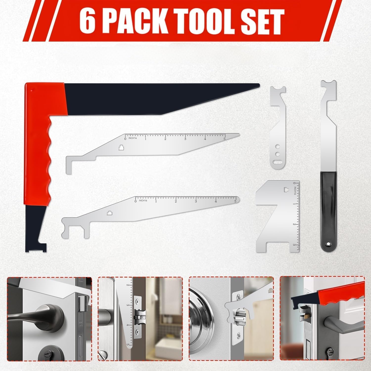 6-Piece Professional Firefighting Multi-Tool Kit, Heavy-Duty Emergency Rescue Set for First Responders, Ideal for Warehouse & Residential Rescue