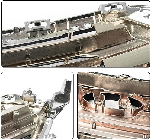 Miniatura 8 de G-PLUS Rejilla de parachoques superior delantera cromada y negra compatible con Hyundai Elantra 2017-2018