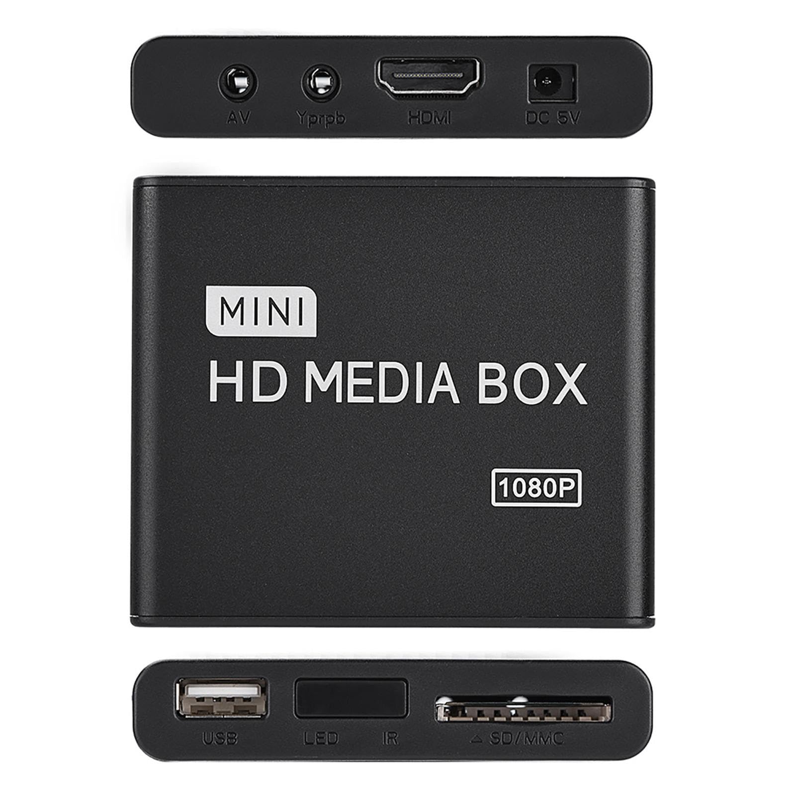 Full HD Mini Box, Odtwarzacz multimedialny 1080P, Odtwarzacz multimedialny Box, Obsługa USB, MMC, RMVB, MP3, AVI, MKV