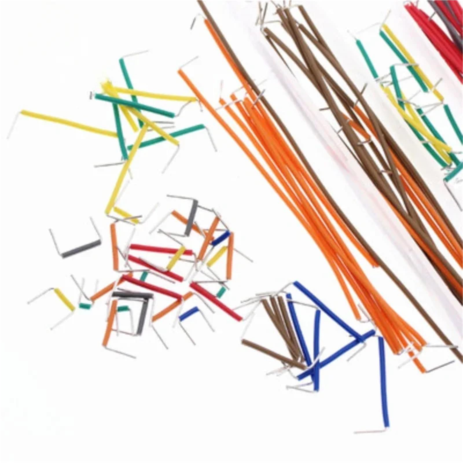 140/350/560/840 Pezzi Fai da Te elettronico breadboard Circuito Stampato Jump Wire a Forma di U Senza Saldatura prototipo PCB breadboard Kit Cavo Jumper(840pcs)