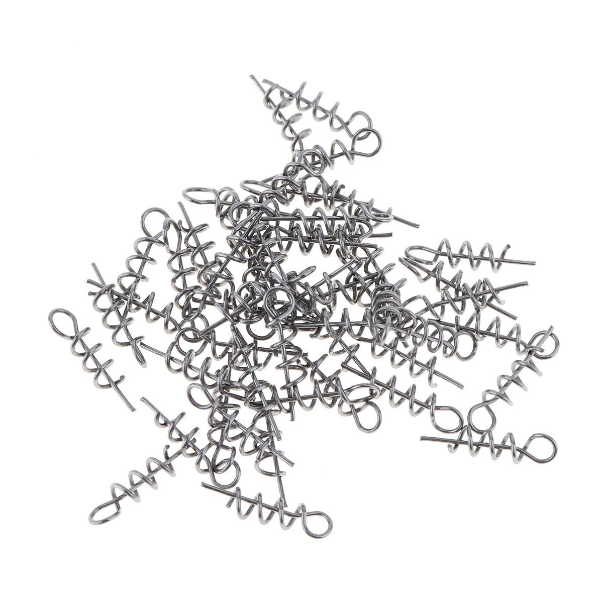 Uinfhyknd 100 Pieces Spring Twist Lock Centring Hook for Lure Bait Crank