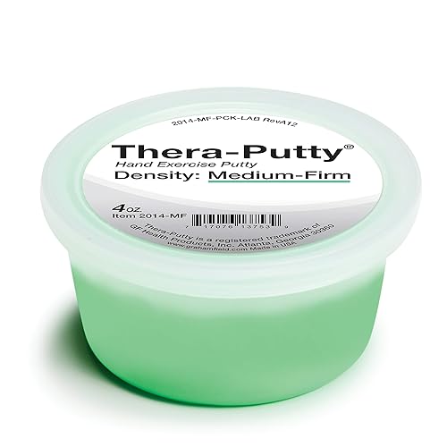 Lumex Thera-Putty para ejercicio y terapia de manos, medio-firme, verde, 4 onzas, 2014-MF