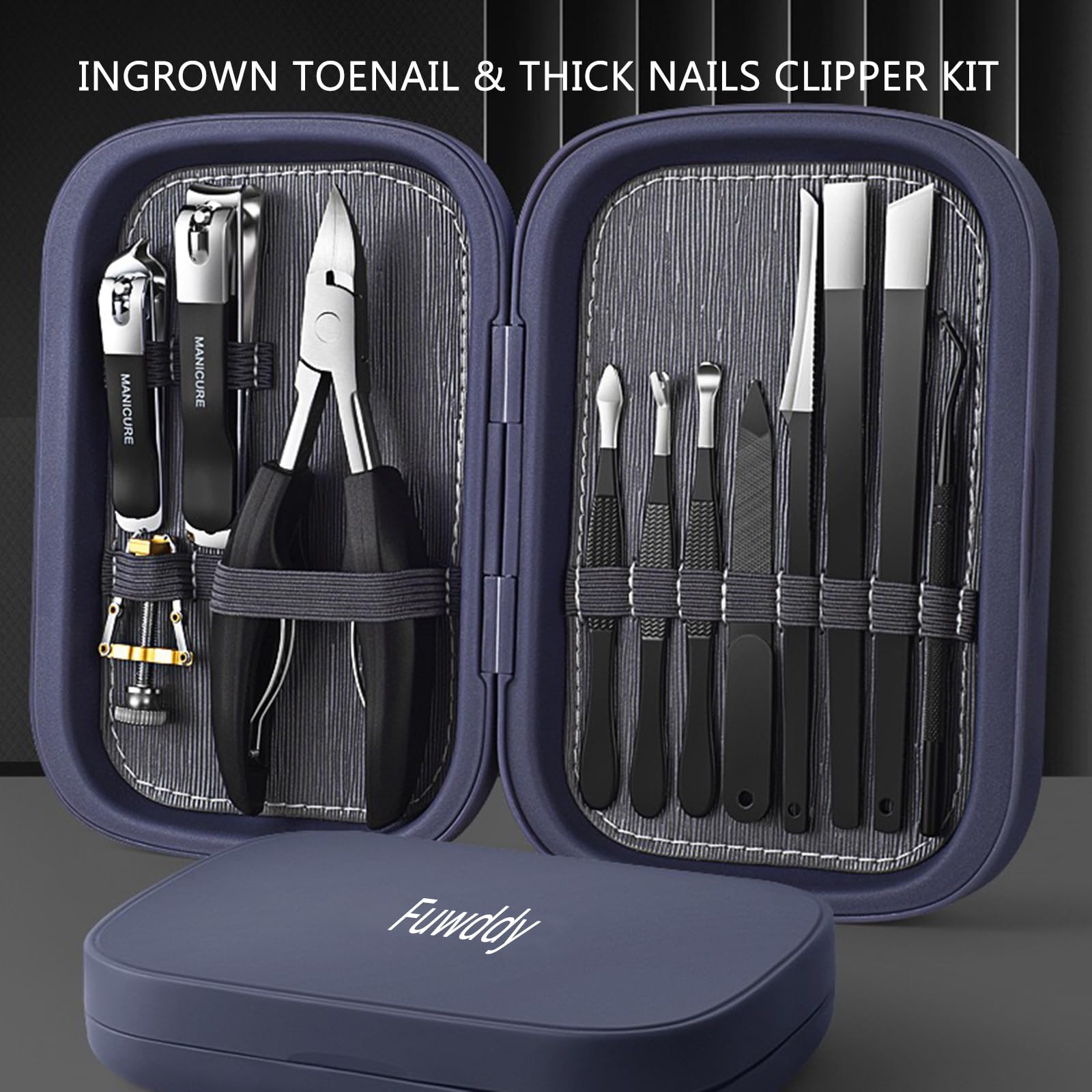 Cortador de uñas de los pies, cuchillo de pedicura para uñas encarnadas, cortador de uñas gruesas, kit de tratamiento de corrección de uñas de los pies, cuchillo de callos