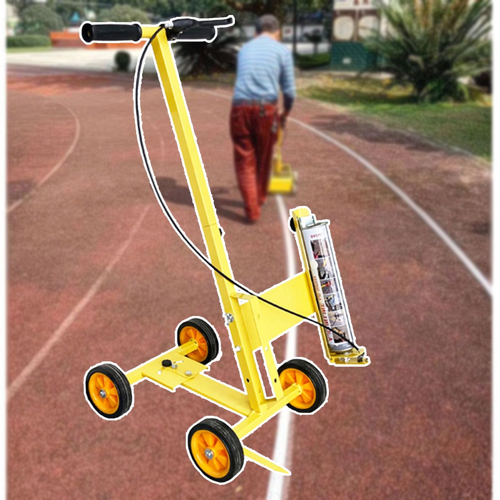 GTHTUHFD Line Marker Machine, Line Striping Machine Has 2-5 7/8 Inches Adjustable Width For Sports Courts And Driveways