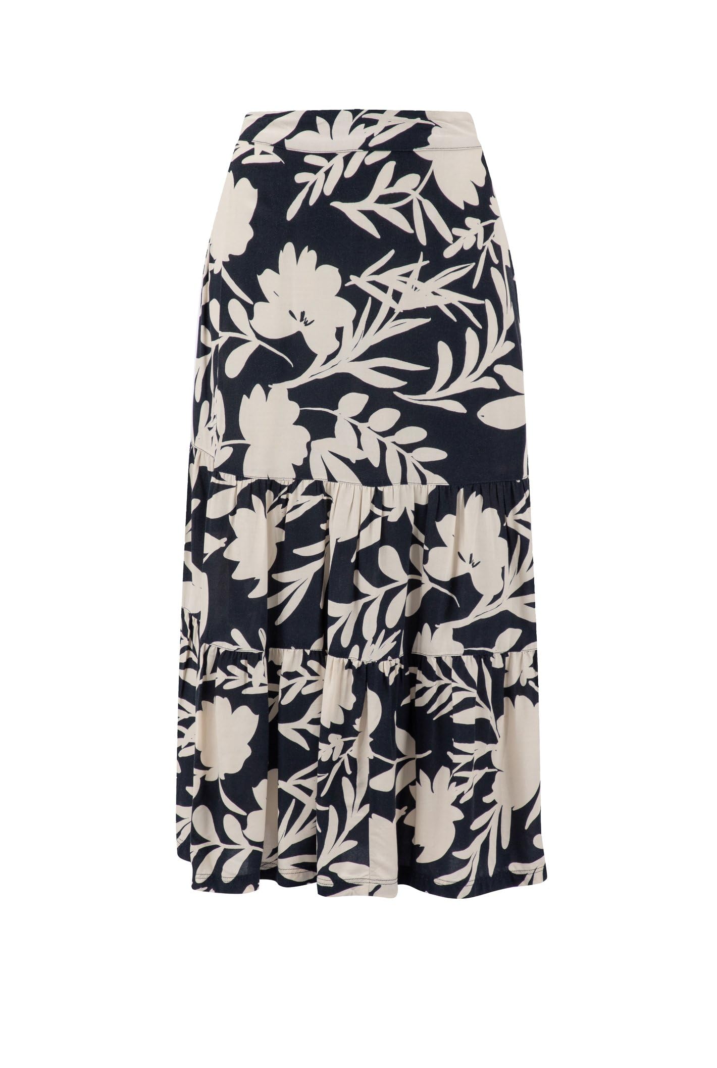 Weird Fish Women's Tiered Skirt Size 16 Dark Blue
