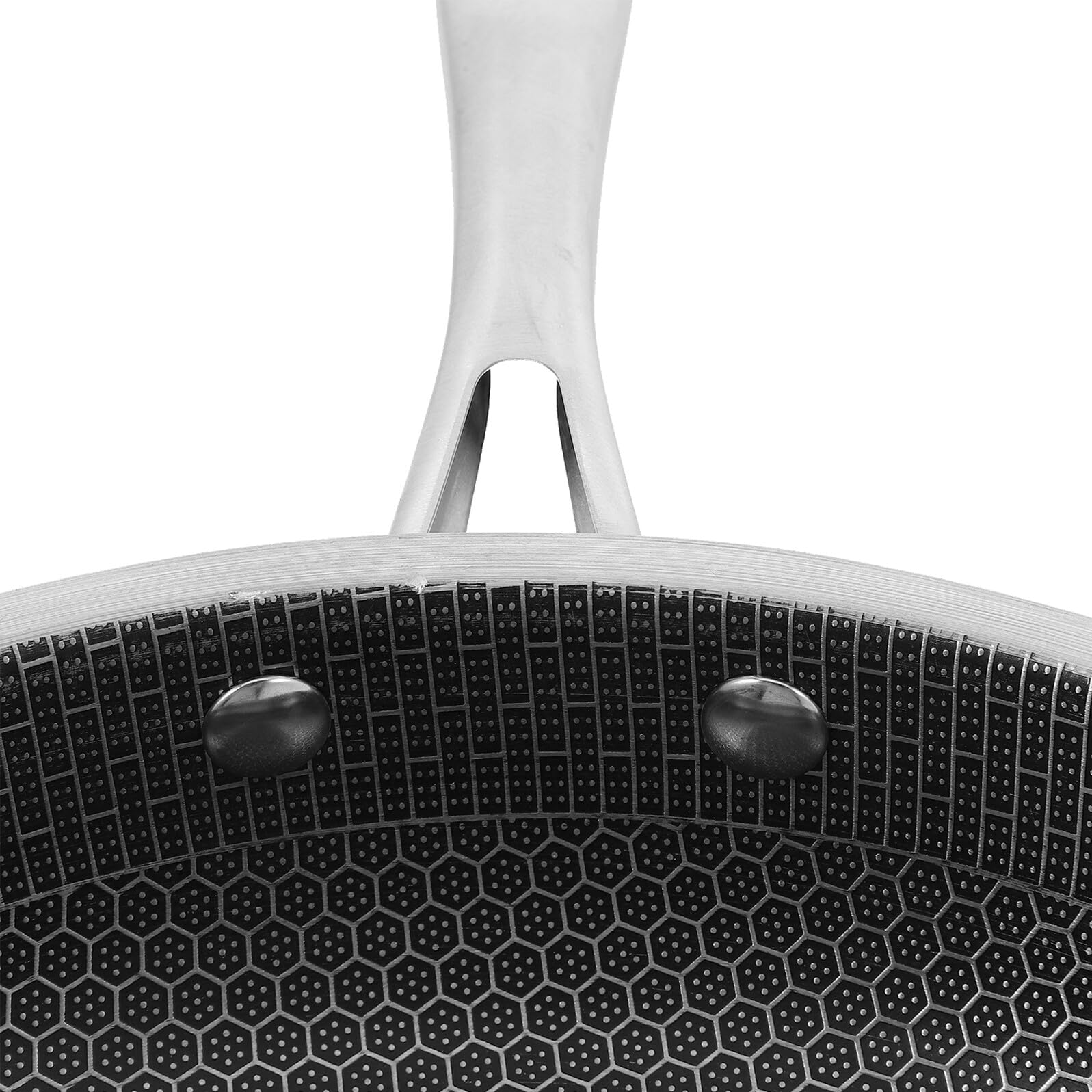 NOLITOY Padella Piccola per Uova Fritte in Acciaio Inox, Argento | Fondo a Nido D’ape, Calore Uniforme, Pulizia Semplice, Adatta a Pesce e Crostacei in Cucina