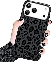 Vista 23 de KANGHAR - Funda para teléfono celular para iPhone 7/8/SE 2020, diseño de leopardo, funda protectora de TPU resistente - Negro
