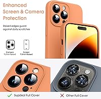 Vista 2 de Funda Supdeal de silicona líquida para iPhone 14 Pro Max - [Protección completa de la cámara] [Forro de microfibra suave antiarañazos] Funda