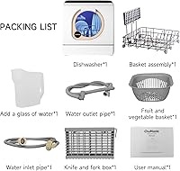 Vista 5 de Dishwasher Machine.Countertop Dishwasher With Tank Portable Dishwasher Two Water Supply Methods, Suitable For Apartments And Rvs.Baby Bottle Washer