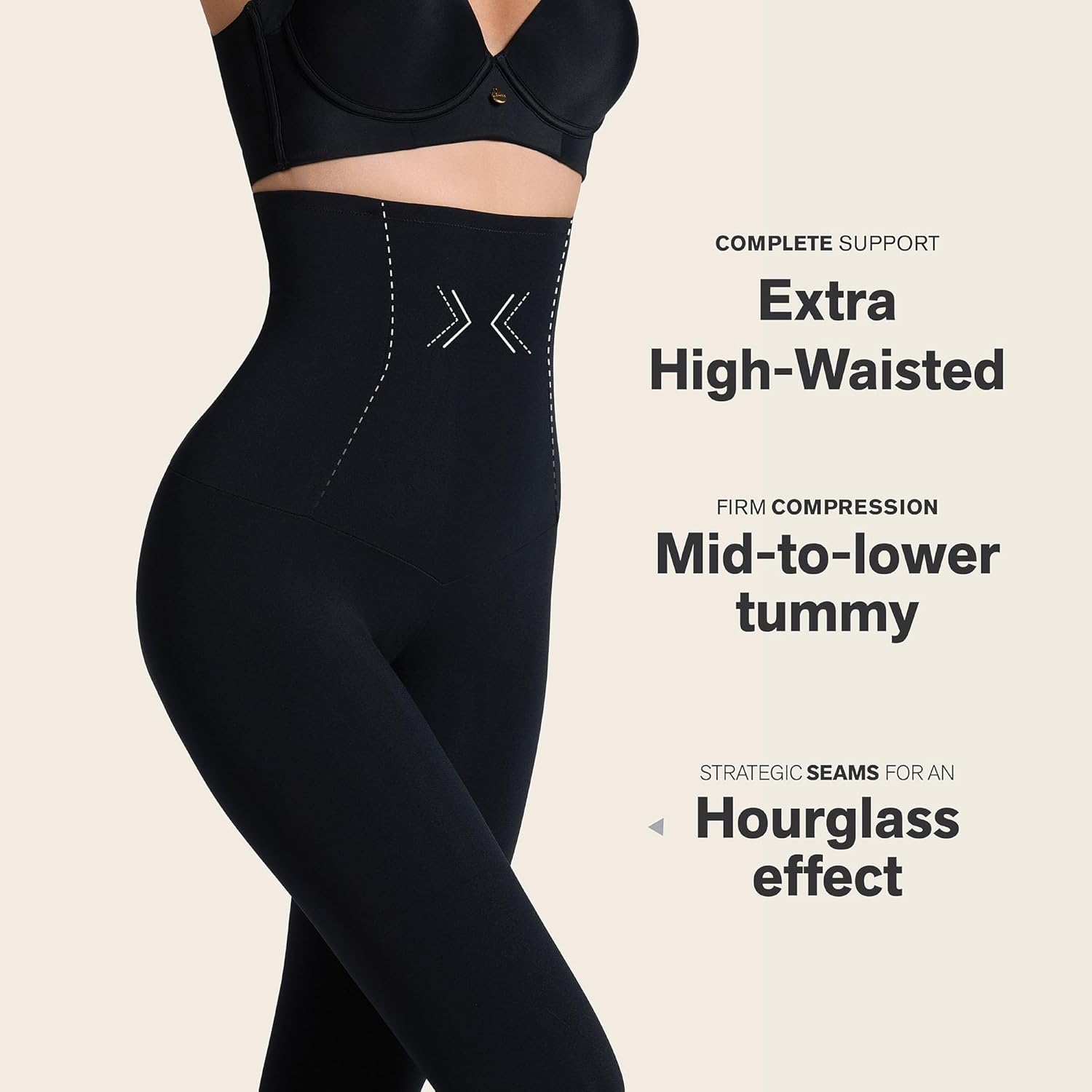 Leonisa High Waisted Compression Leggings for Women – Shapewear Gym Leggings - Image 2