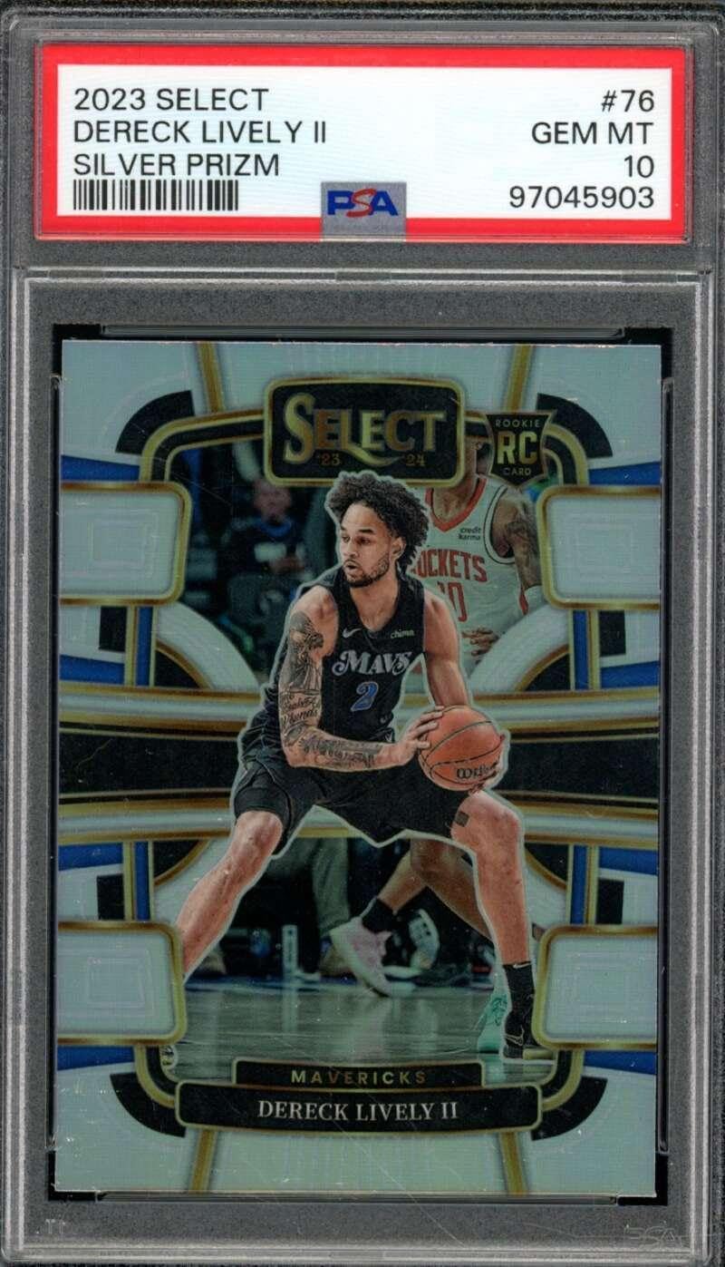 Dereck Lively II Rookie Card 2023-24 Select #76 PSA 10 - Basketball Slabbed Rookie Cards