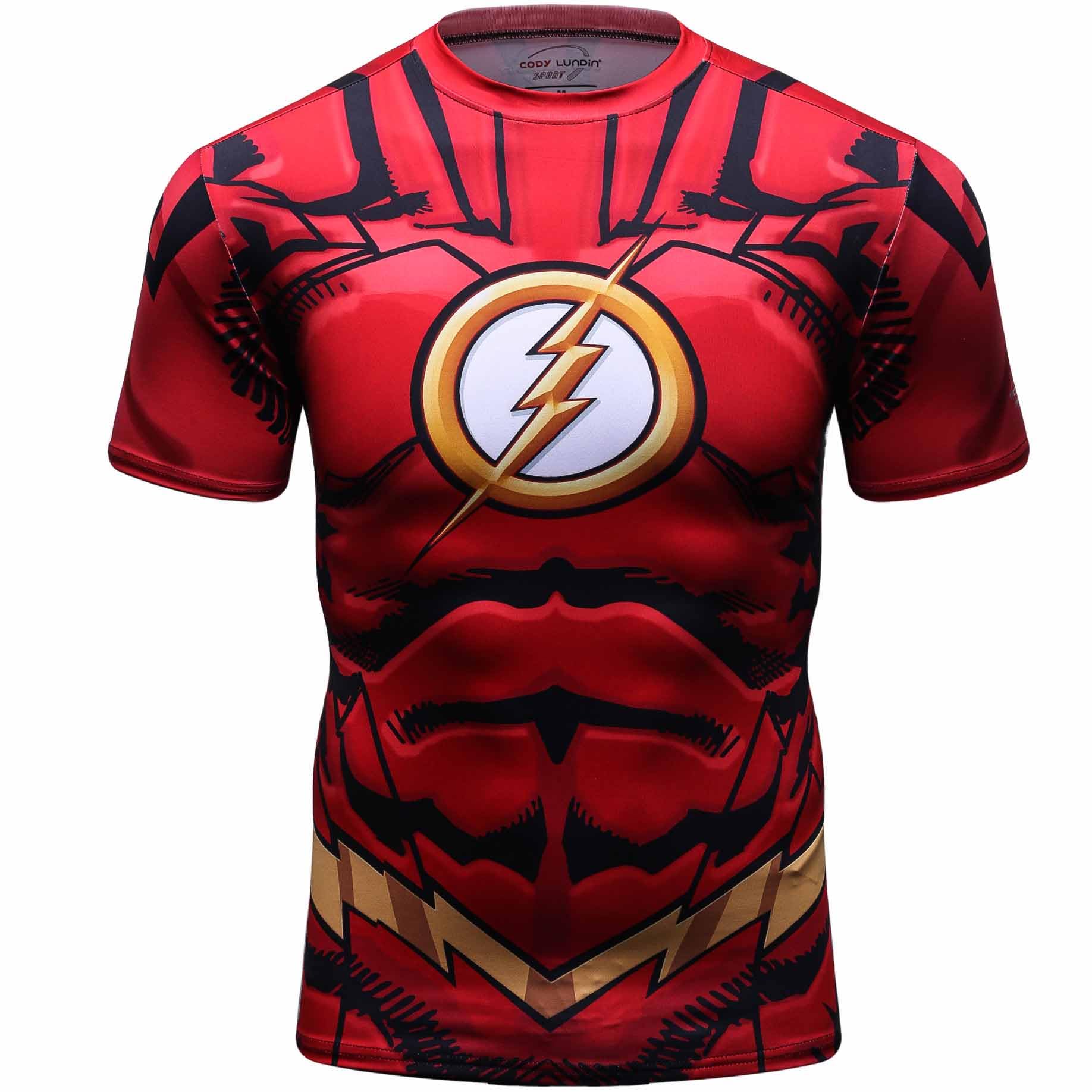 GenericCody Lundin® Men's Compression Z36 Superheroes Series Fashion Diverse Styles Bat Armor America Hero Logo Fitness Running Sports Short sleeve T-Shirt