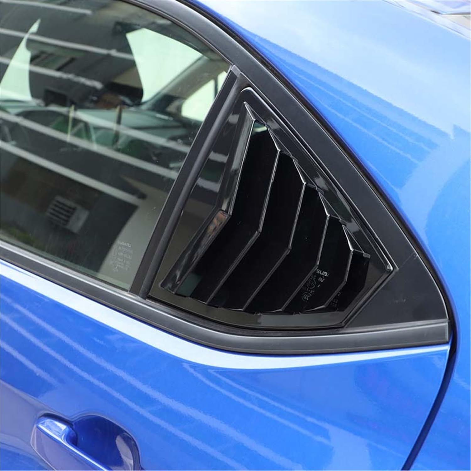 Fit for Subaru WRX 2022+ Rear Triangle Window Blinds Car Deflector ABS Asian Black 2pcs(Style B)