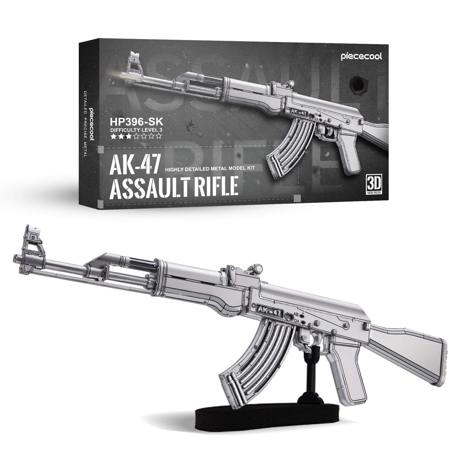 Piececool 3D Metal Puzzles for Adults，AK47 Model Kits DIY Hobbies