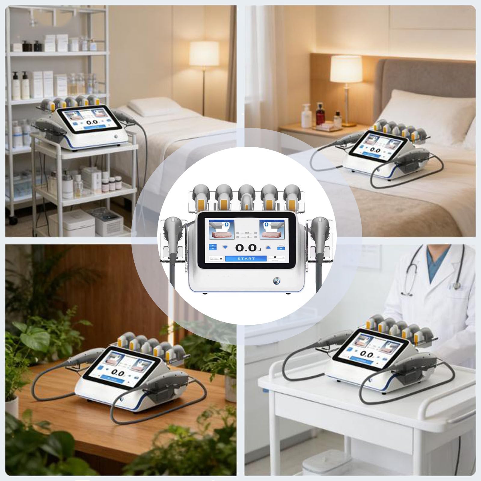 Máquina De Reafirmación Facial 7d Hifu, Dispositivo Profesional De Lifting Facial Y Corporal para Reducción De Arrugas, Reafirmación Y Antiedad con 7 Sondas