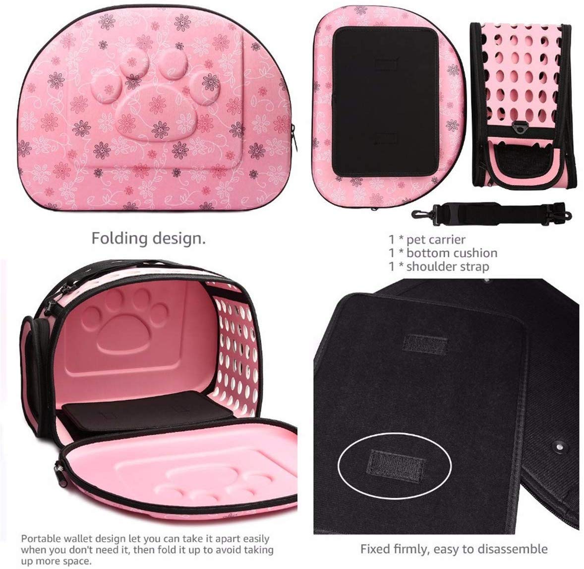 BLACK DOG Carry Bags for Pets Portable Pet Handbag Carrier Comfortable Travel Carry Bags for Cat Dog Puppy Small Animals Apricot Small 32 * 20 * 22 -(Color May Vary). (QF-E6Q8-SL0Q) 1