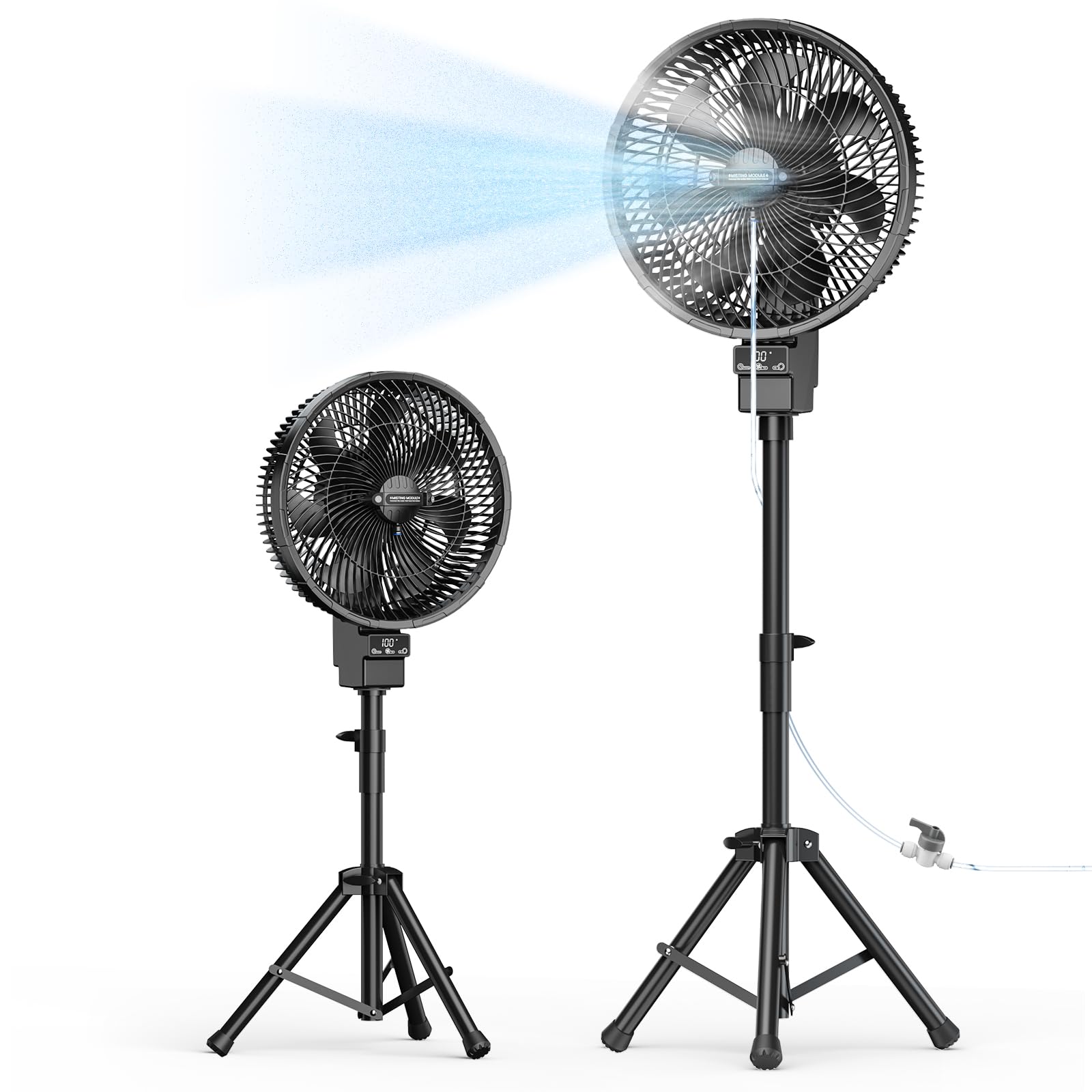 Photo 1 of SprzAir Outdoor Misting Fan for Patios, 40000mAh Portable Oscillating Pedestal Fans with Mister Kit, Water Cooling Mist Standing Floor Fans for Outside Home, Bedroom, Backyard, Indoor & Outdoor