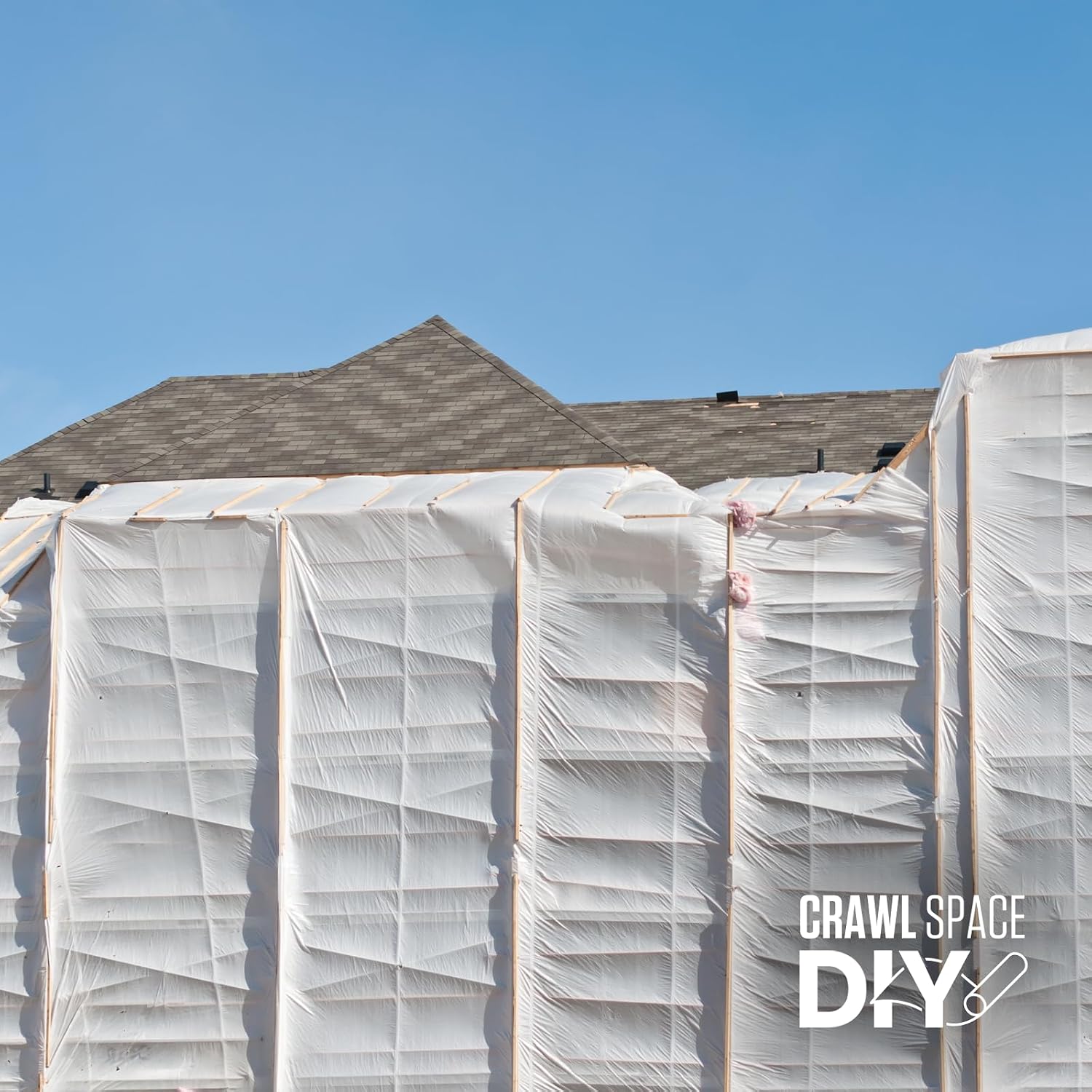 Whitecap Dura Skrim String Reinforced Clear Plastic Sheeting - 6 Mil - (10' x 100') - Reinforced Poly Film Tear Resistant, Weatherproof, Vapor Barrier Polyethylene Roll for Construction