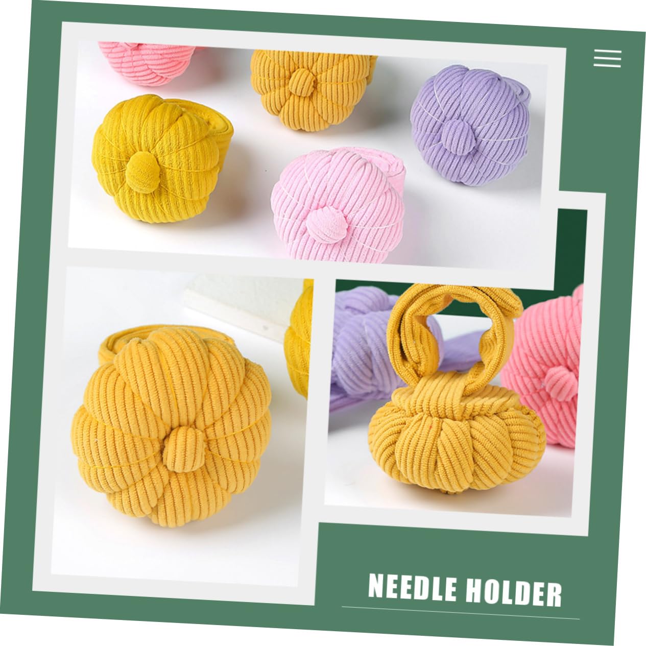 SHINEOFI 4 Stück Kürbisnadel Nähnadelkissen Mit Band Nadeleinfädler Für Nähmaschinen Stift Nähen Mit Köpfen Tasten Gel Zubehör Ansteckblume Splinte Nadelkissen-Armband Korb Gießen Baumwolle