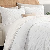 Vista 1 de BEDELITE Fluffy Queen Comforter Set - Super Soft Sherpa White Comforter for Queen Size Bed, Luxury Warm Bedding Set for Winter, Fuzzy Bed Set 3