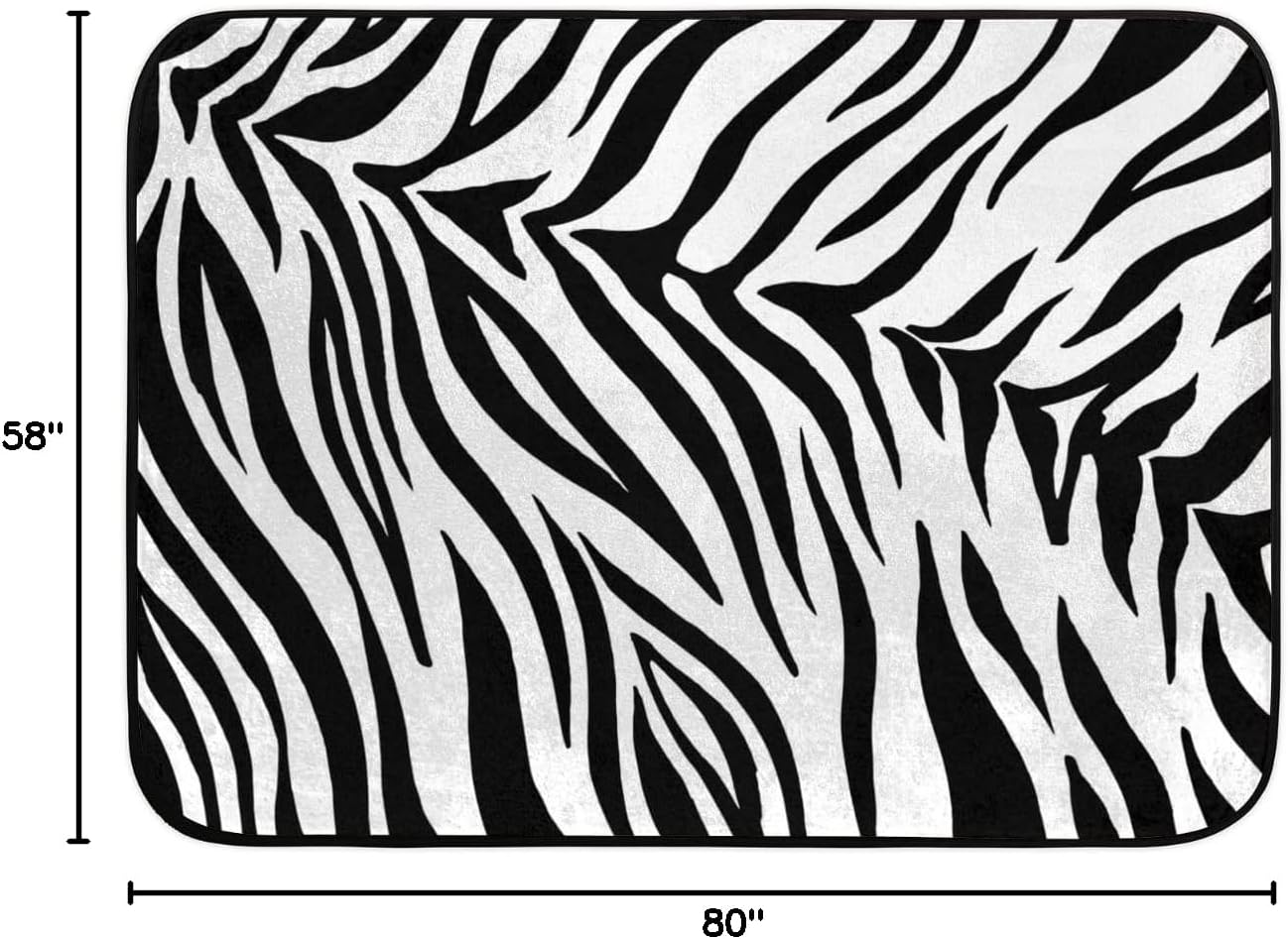 4 x 6 Zebra Black and White Stripes Super Soft Area Rug for Kids Baby Nursery, Kids Girls Nursery Soft Rug Home Decor Rug, Fuzzy Rugs for Nursery