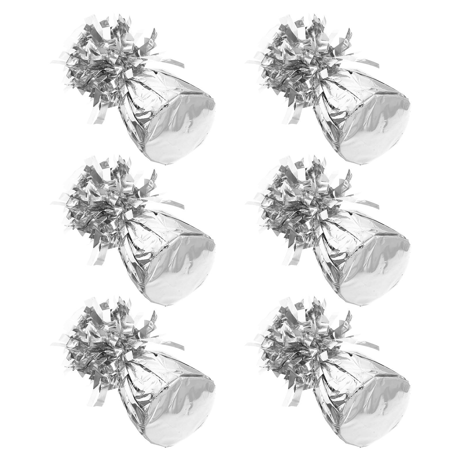 Ballonanhänger Silber Pvc Zement für Partys und Geburtstage | Einfache Handhabung, Dekoratives Design, für Thematische Feiern und Jubiläen, 6 Stück Packung