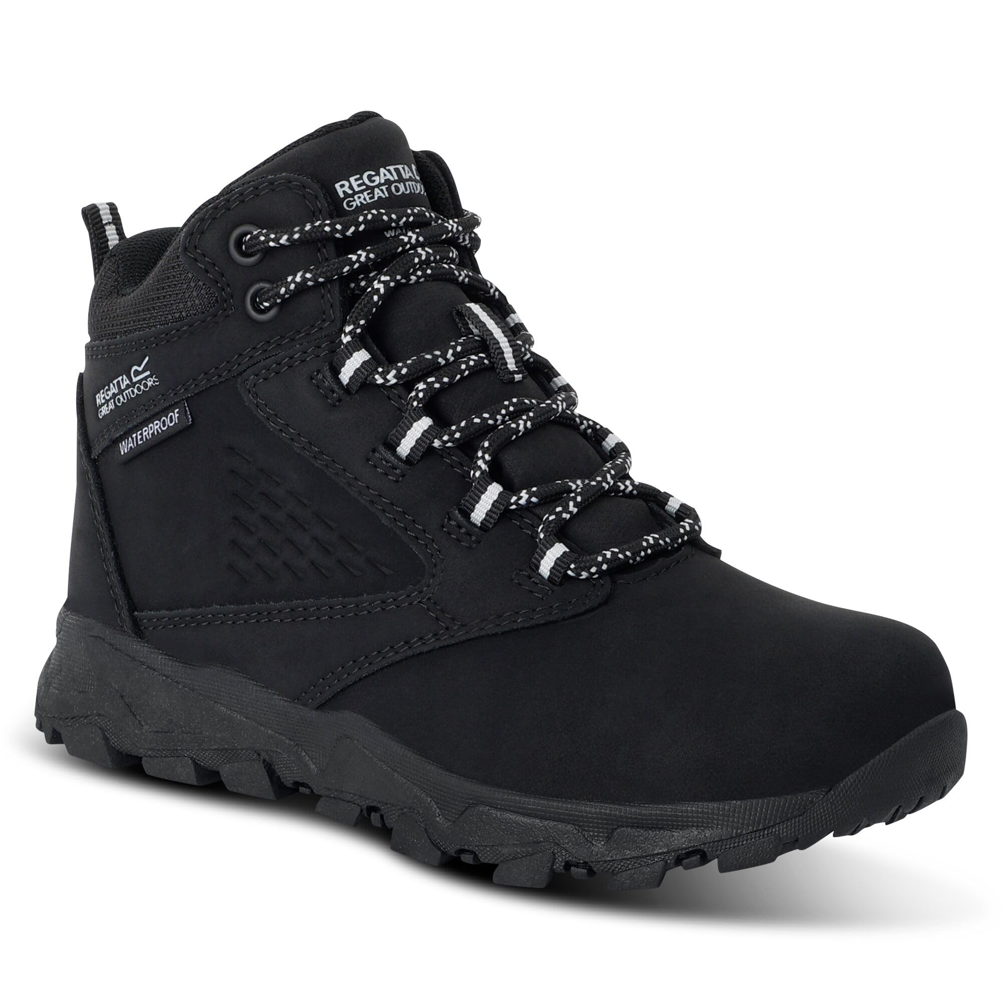 Regatta  Kids Black Amble Boot Wp  in Size C10, Sports Direct