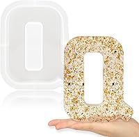 Vista 17 de Gartful Moldes de letras grandes de 7 pulgadas para resina, molde de resina epoxi del alfabeto mayúscula M 3D, moldes de letras de resina gruesa