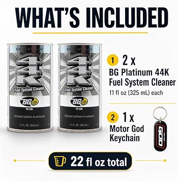 2 cans of BG Platinum 44K With Motor God Key Chain