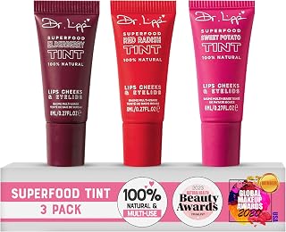 DR. LIPP Superfood Lip - 8ml – 4-in-1 Tinted Balm for Lips, Cheeks & Eyes – Ultra Moisturizing, 100% Natural, Fragrance-Free & Cruelty-Free
