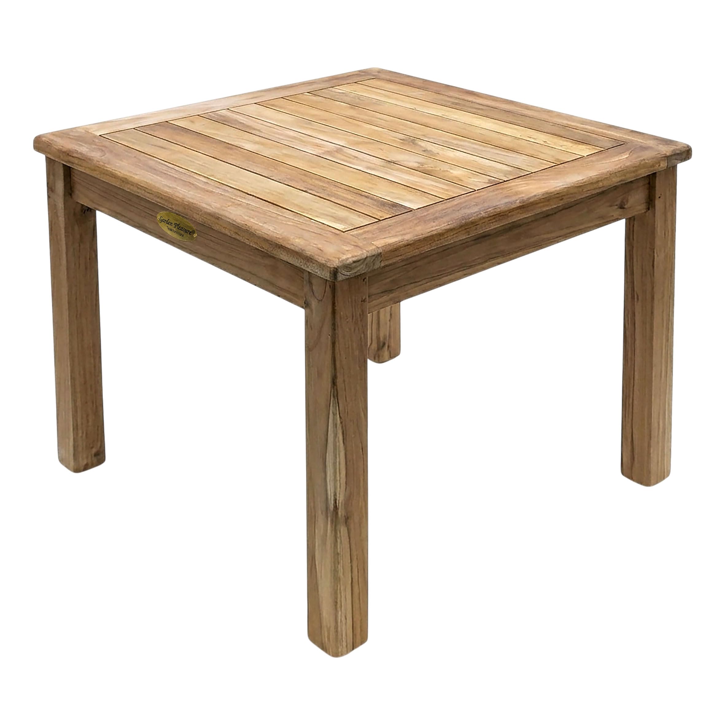 Spetebo Tavolino da giardino in legno di teak massiccio, 50 cm | Tavolo da giardino in legno massiccio, per giardino, terrazza, balcone, per piante e fiori