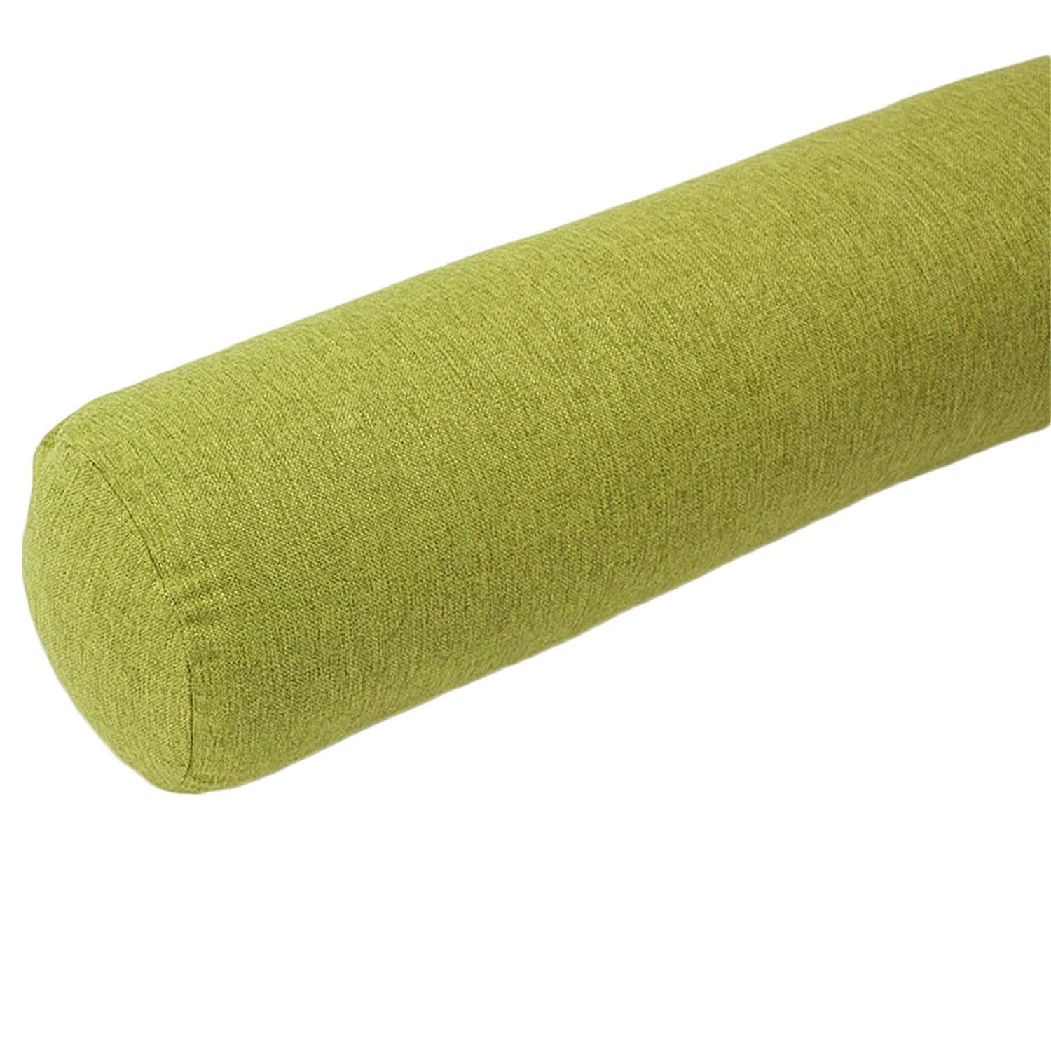 Aqigr Fruit Green Round Cervical Roll Bolster Pillow With Removable & Washable Pillow Cover, Bolster Pillow Filled With Soft, Round Bolster Pillowcase Cover(,15X60cm)