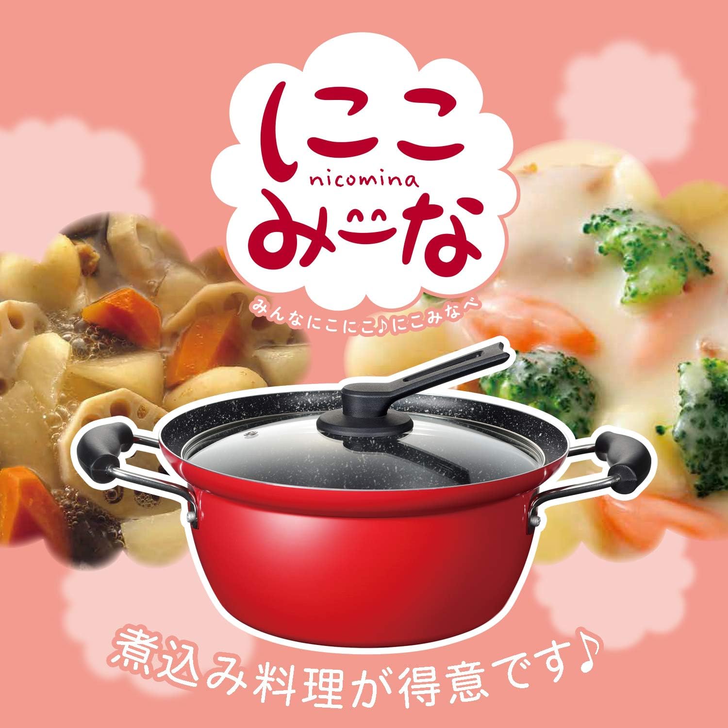 Wahei Freiz RB-1699 Two-Handled Pot, 9.4 inches (24 cm), Includes Steamed Plate, Induction and Gas Compatible
