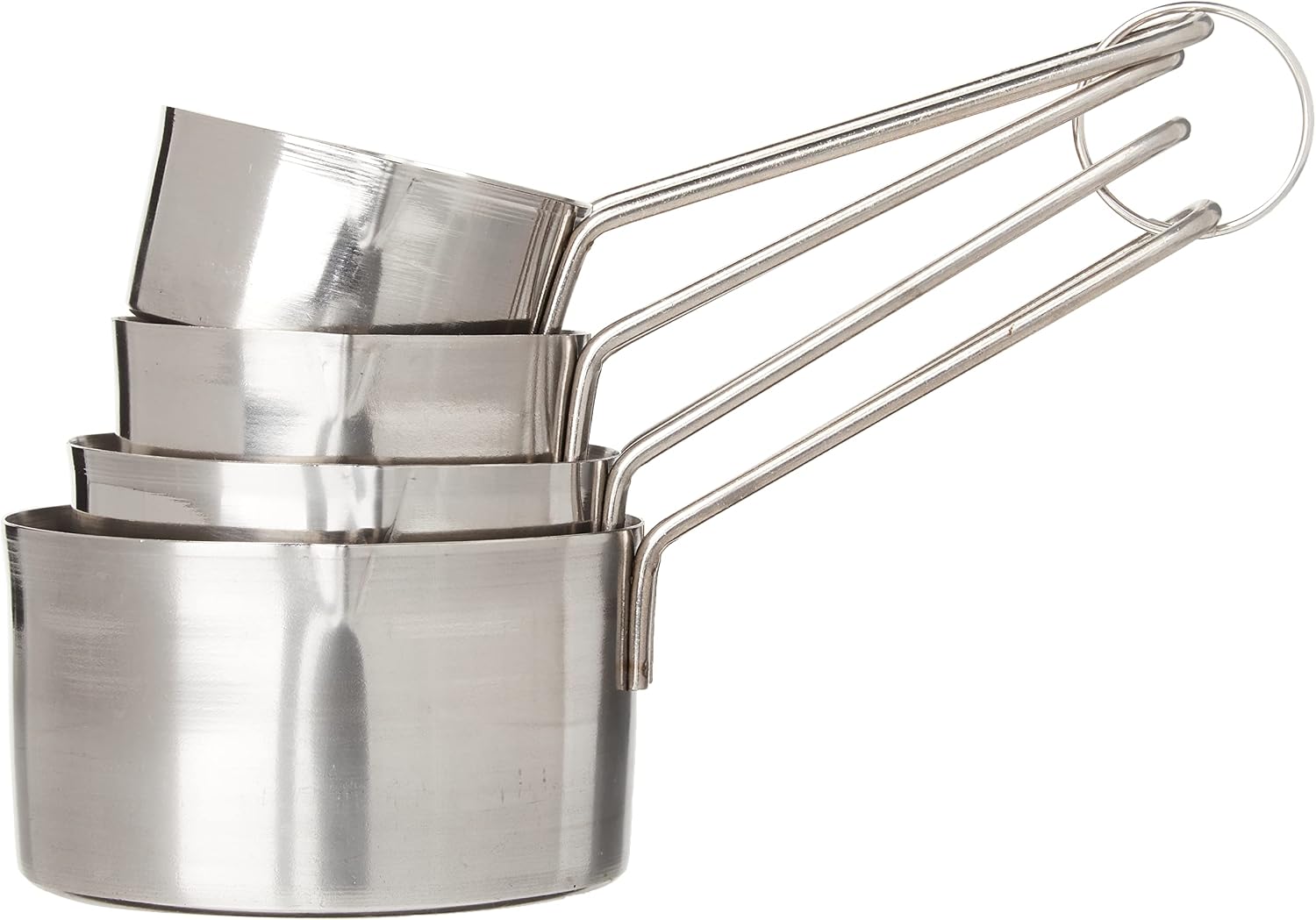 Winco 4-Piece Measuring Cup Set, Stainless Steel