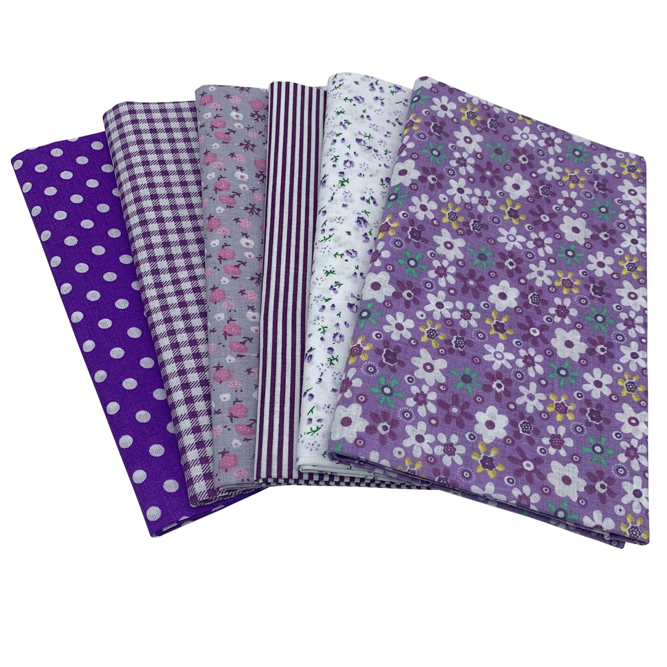 aufodara 6 Pezzi 50 x 80 cm Tessuto Artigianale Tessuti Tessuto Cotone Grande Stoffa Patchwork Cucito Creativo Stoffe a Metro Materiali per Hobby Creativi Fatto a Mano (Viola)