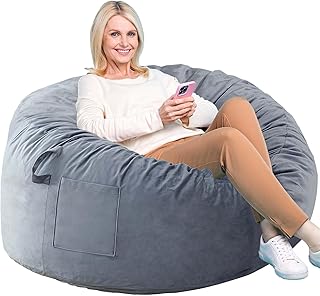 Bean Bag Chairs, Memory Foam Stuffing Bean Bag Chair for Adults/Teens/Ki...