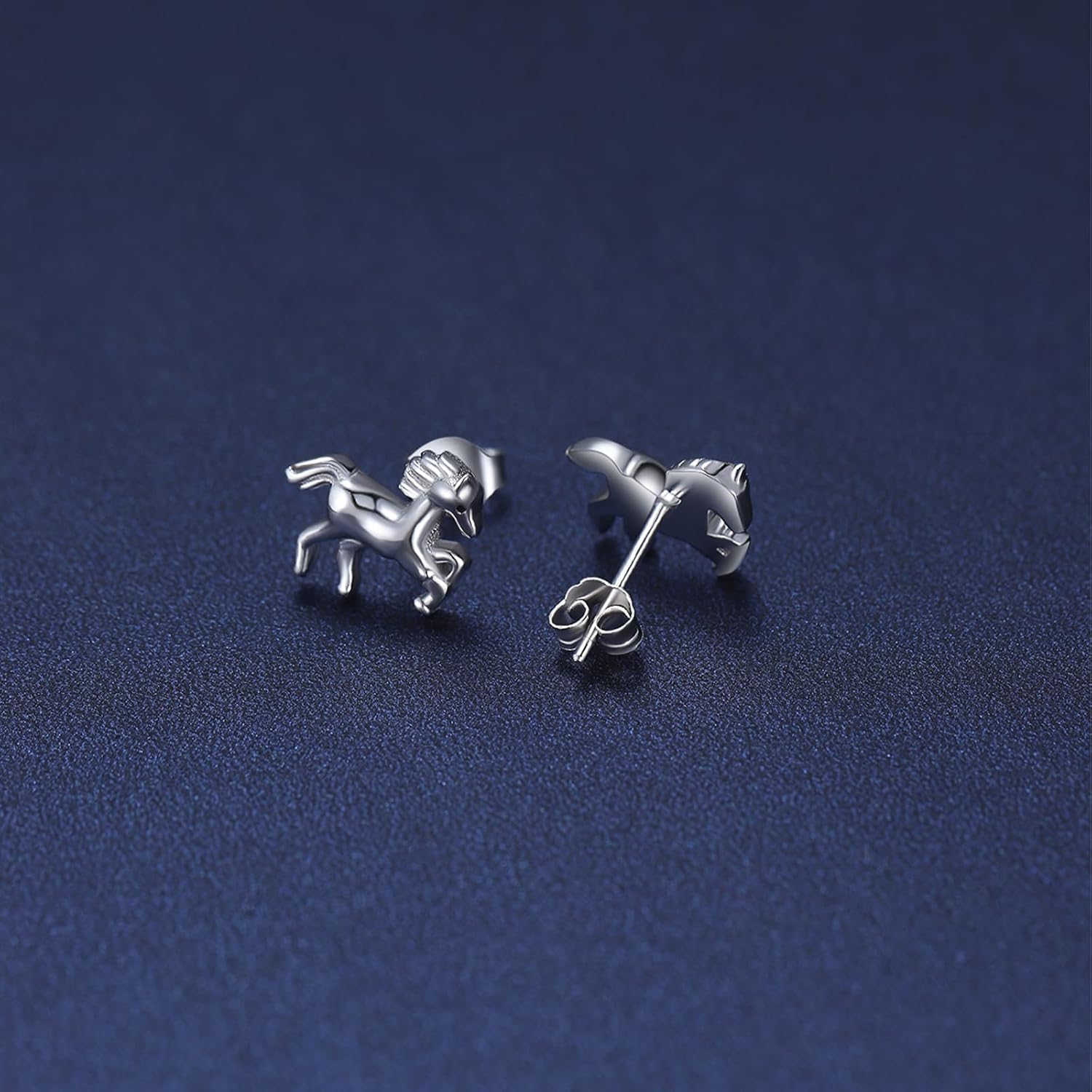 925 Sterling Silver Forest Spirit Stud Earrings Set, Cute Horse, Fox, Owl, Dinosaur, Flower, Evil Eye & Celtic Knot Jewelry, Hypoallergenic Gifts for Daughter, Nature Lovers or Best Friend - Image 5