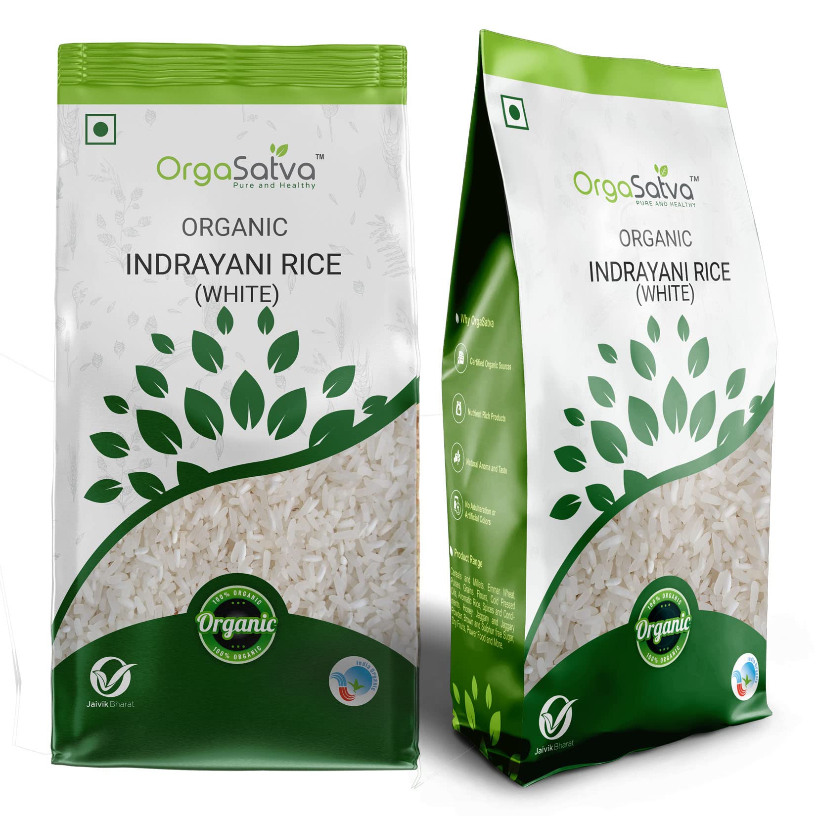 Orgasatva Best Organic Indrayani White Rice Healthy Delicious Sticky Rich Aroma Suited for Khichadi Pudding Easy to cook Available in pack of 1kg x 2 (B09PR5Y4D2) Amazon Price History, Amazon Price Tracker